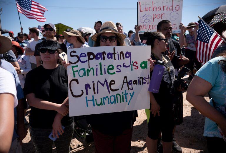 Protesta en Texas, EE.UU. (Monica Lozano/REUTERS)