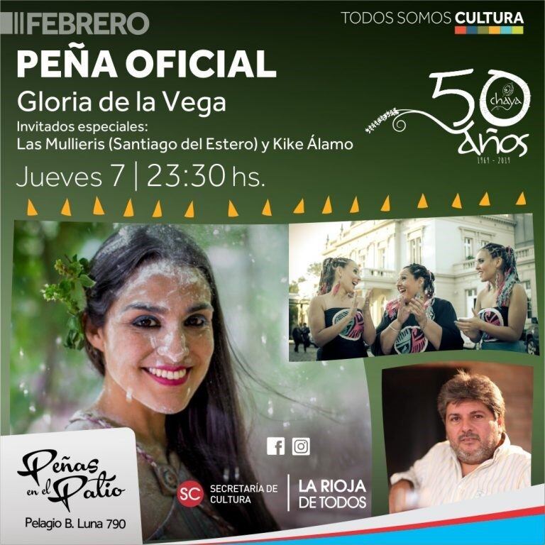 Gloria de la Vega será la principal artista de esta noche