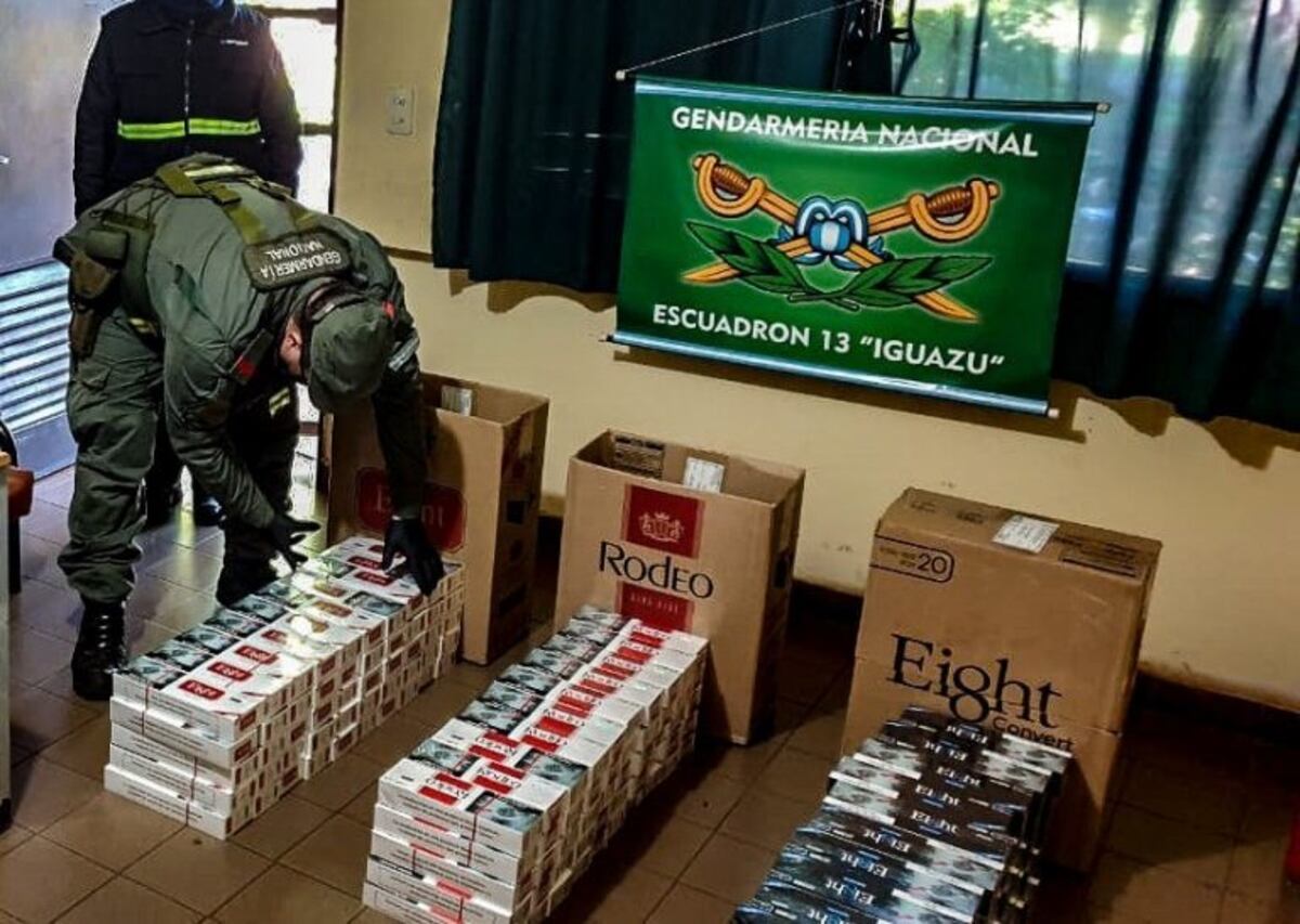 Gendarmería incautó cigarrillos de contrabando en Iguazú