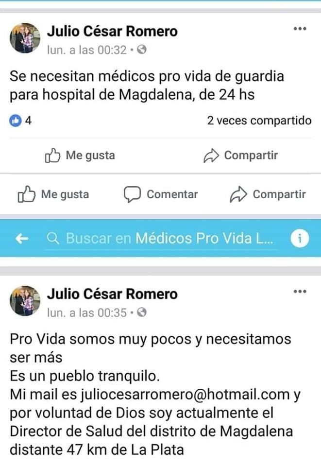 Estas fueron las publicaciones que realizó en Facebook.