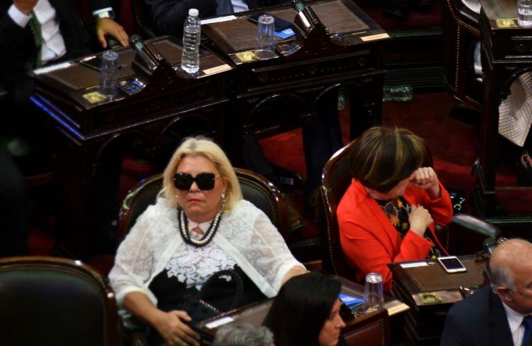 Elisa Carrió, descansando. (Federico López Claro)