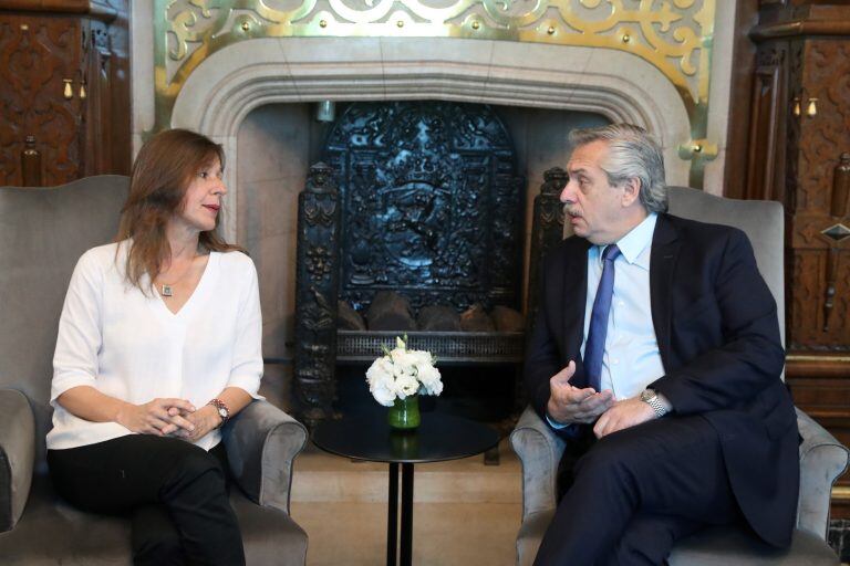 Sabina Frederic y Alberto Fernández. (crédito: presidencia)