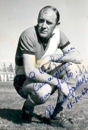 Pedro Manfredini, con la camiseta de Maipú antes de ser llegar a Racing Club.