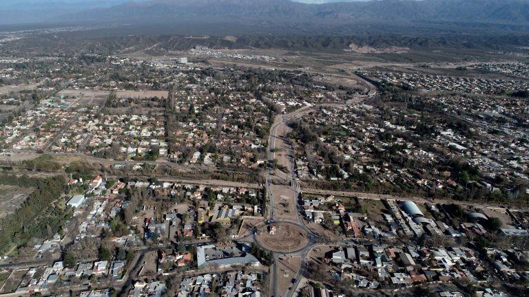 La obra desde el cielo.