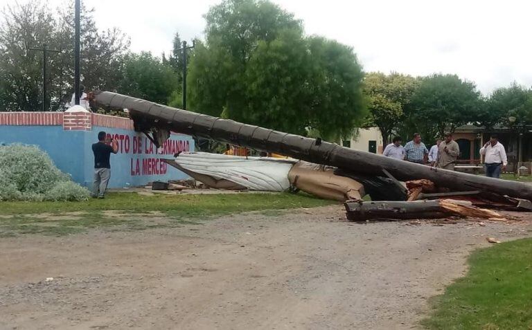 Se cayó el Cristo de La Merced. (Web)