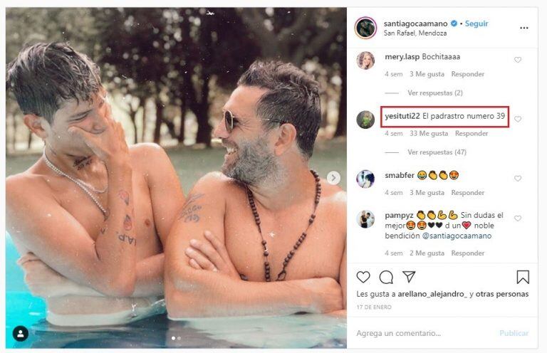 El comentario de la seguidora (Instagram)