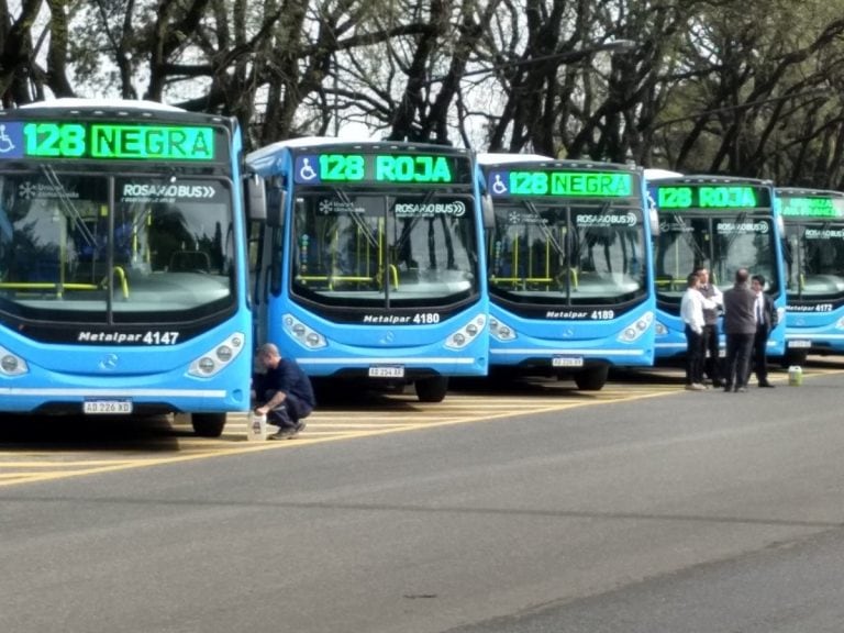 Nuevos colectivos de la línea 128. (@carloscomi)