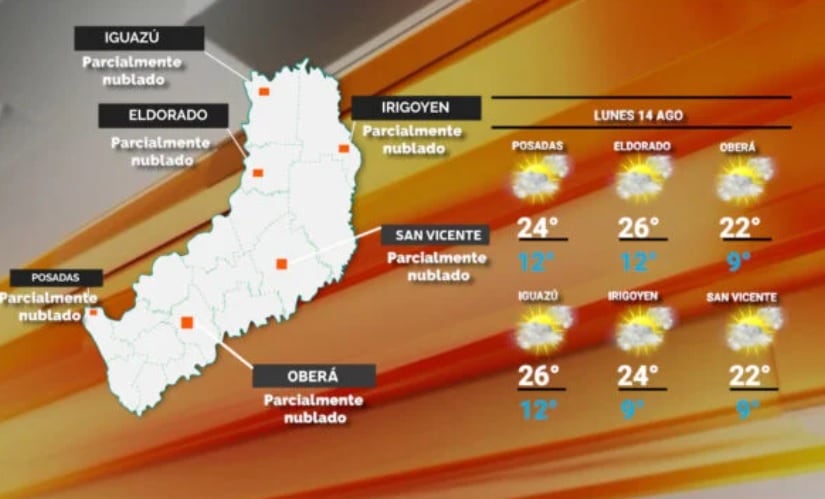 Martes con sensación de frío y estabilidad en Misiones.