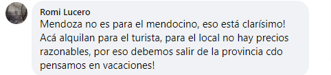 Coincide con varias opiniones de mendocinos y mendocinas que buscan opciones para vacacionar.