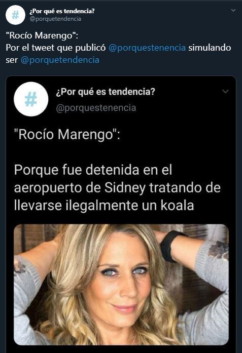 La cuenta original explicó por qué Marengo estaba primera entre las trends (Twitter)