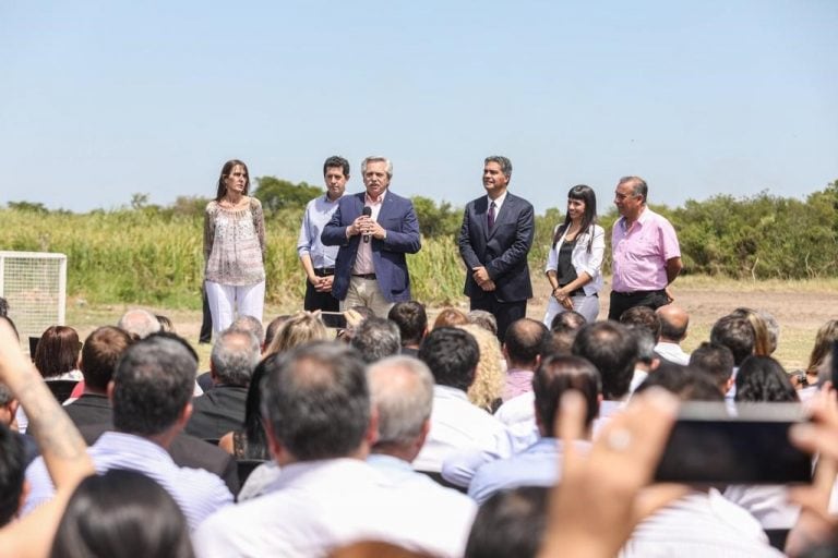 Alberto Fernández en Chaco. (crédito: presidencia)