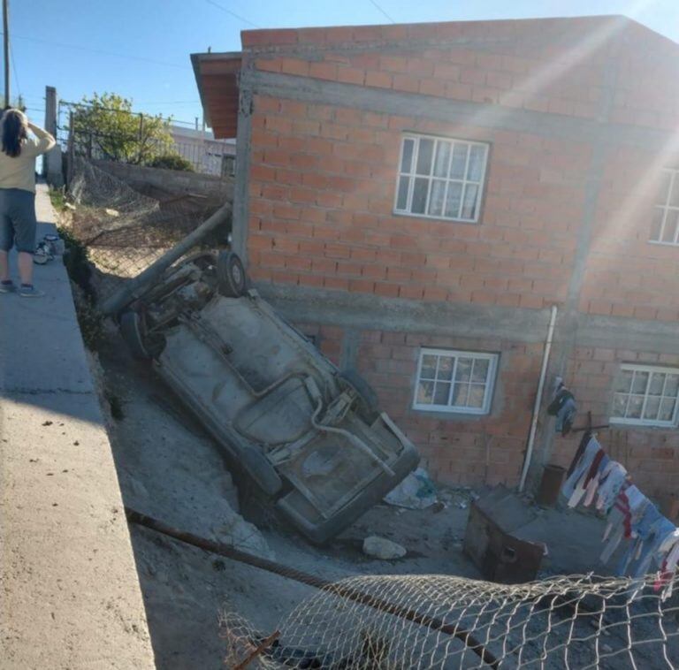 Así quedó el auto.