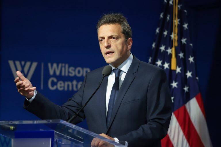 Sergio Massa en Washington invitado por el Wilson Center. Foto: prensa Frente de Todos.