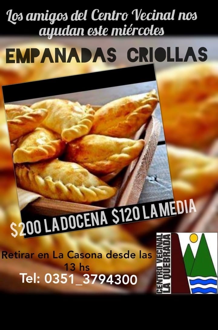 Venta de Empanadas- Centro Vecinal La Quebrada.