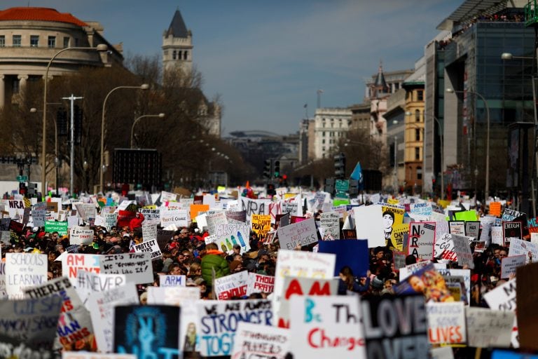 Marcha contra las armas en Estados Unidos. (Foto: EFE)