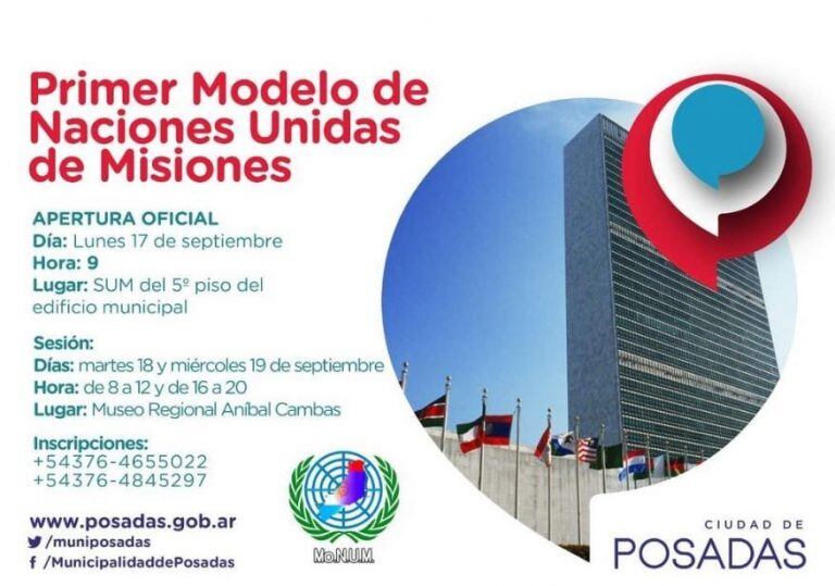 Primer Modelo de Naciones Unidas de Misiones. (Fuente: Municipalidad de Posadas)