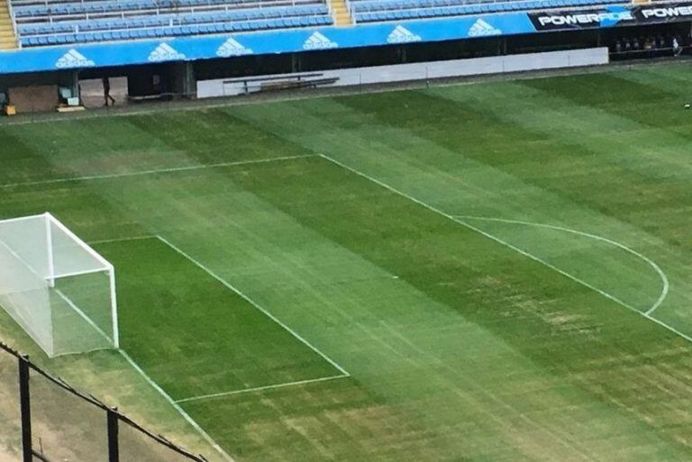 Daniel Angelici, presidente de Boca, reconoció que el césped de La Bombonera no está en buen estado para albergar el amistoso entre Argentina y Haití.