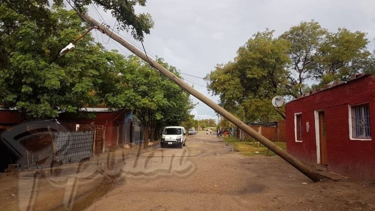 Fuerte tormenta en San Luis.