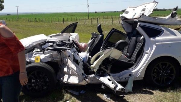 Terrible accidente frontal en San Luis (Foto: Walter Mauriño)