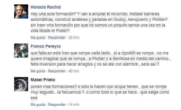 Usuarios reclaman el servicio del Tren del Valle. Gentileza.