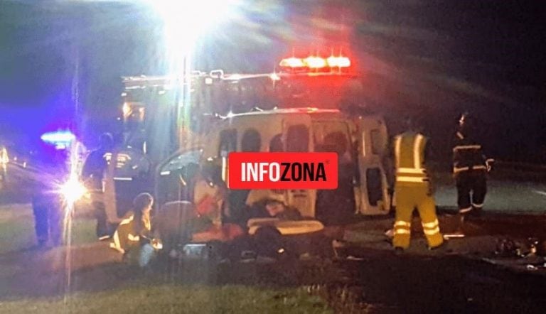 Un nene murió tras el vuelco de una camioneta en la Ruta 2 (Foto: Infozona)