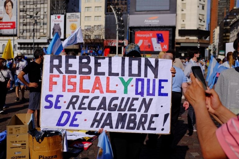 Un nuevo banderazo en contra del Gobierno (Foto: Clarín)