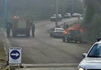 Incendio vehículo Ushuaia