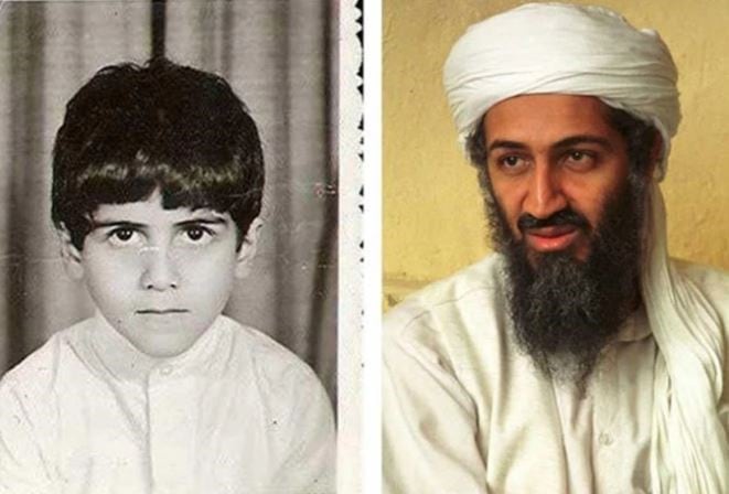 La mirada penetrante de Osama Bin Laden cuando era un niño.