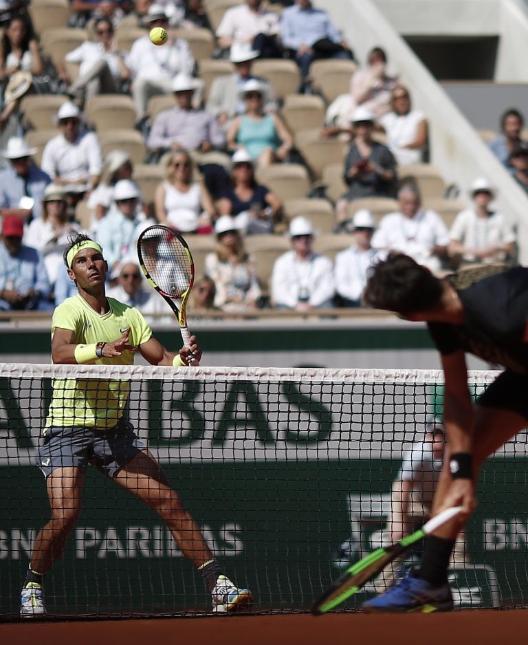 El Topo en acción. (Tenis, Abierto, Francia, España) EFE/EPA/YOAN VALAT