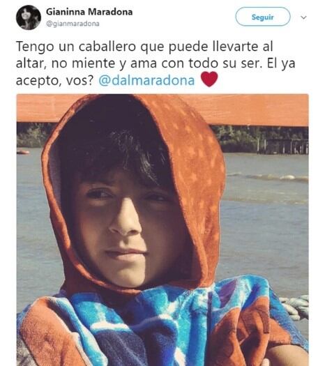 Gianinna había ofrecido a su hijo para llevar a Dalma al altar