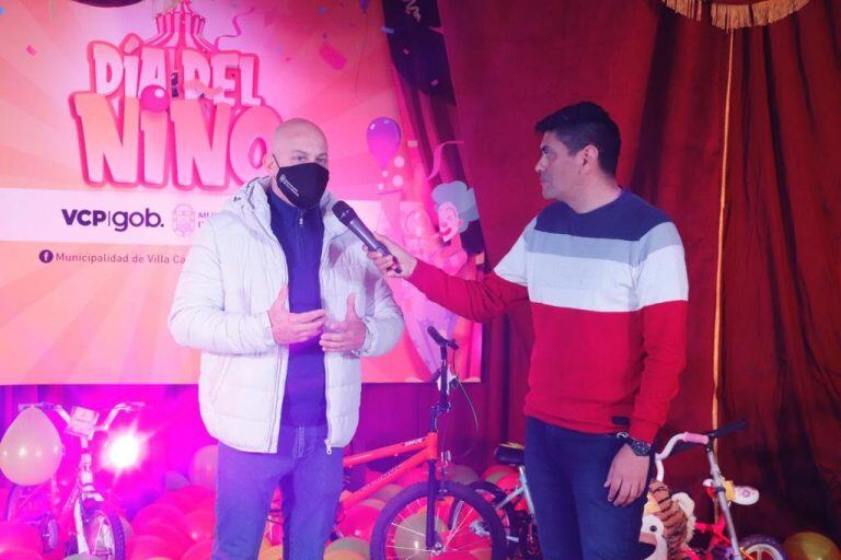 el intendente Daniel Gómez Gesteria estuvo presentee en el evento desde la Municipalidad. (Foto: prensa municipal).