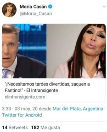 Moria Casán afirmó que no quiere cambiar la esencia de su programa.