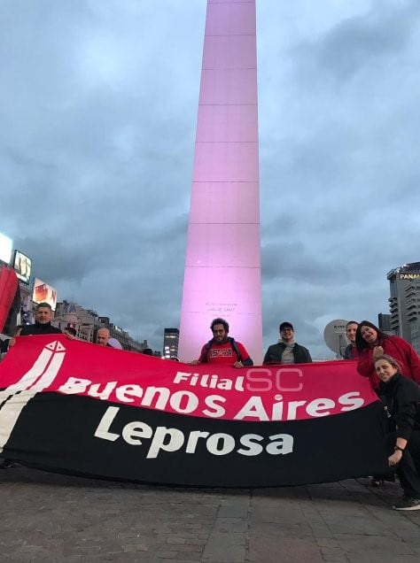 Banderazo en el Obelisco.