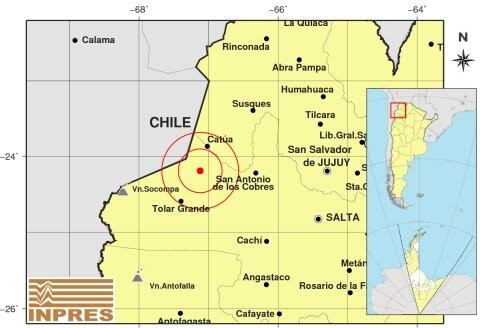 El segundo temblor ocurrió a las 4.41 de la madrugada. (INPRES)