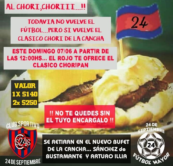 Chori de cancha del Sportivo 24 de Septiembre