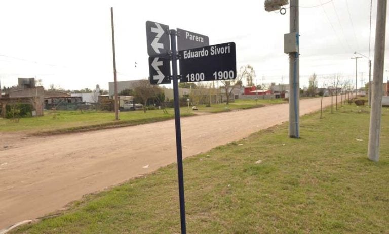 Calle cortada por obra de pavimentación