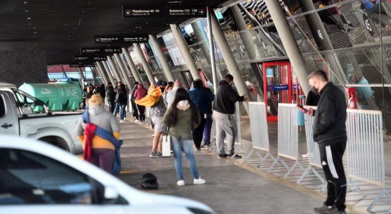 Pruebas de covid en la Terminal cordobesa.