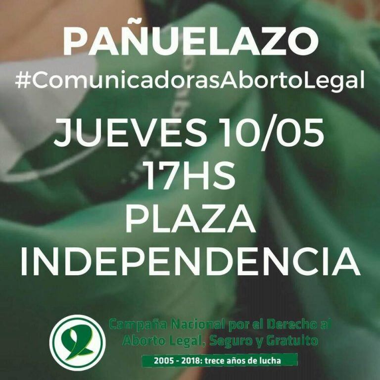 Comunicadoras mendocinas a favor de la despenalización del aborto.