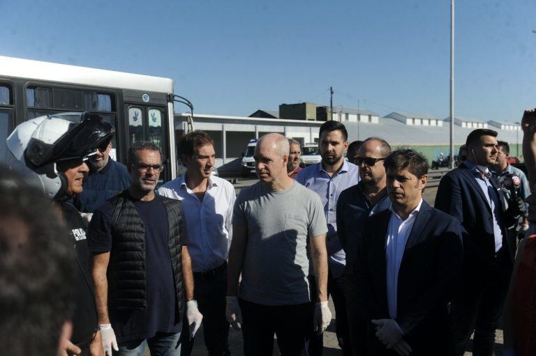 Frederic, Kicillof y Rodríguez Larreta supervisaron controles en Puente Pueyrredón