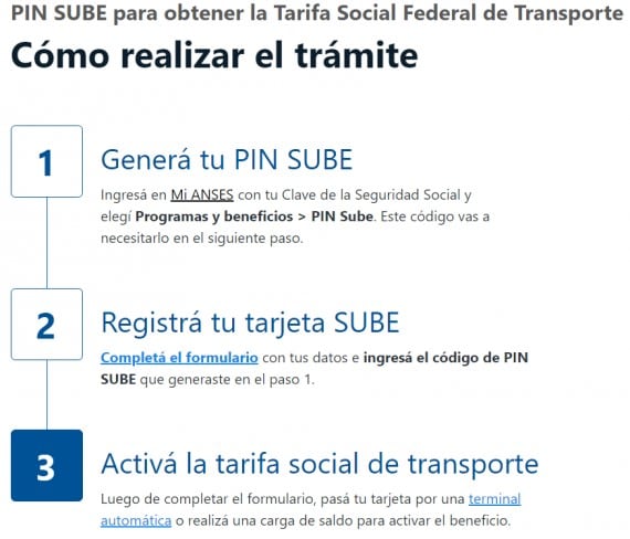 Paso a paso, cómo acceder a la tarifa social de SUBE.