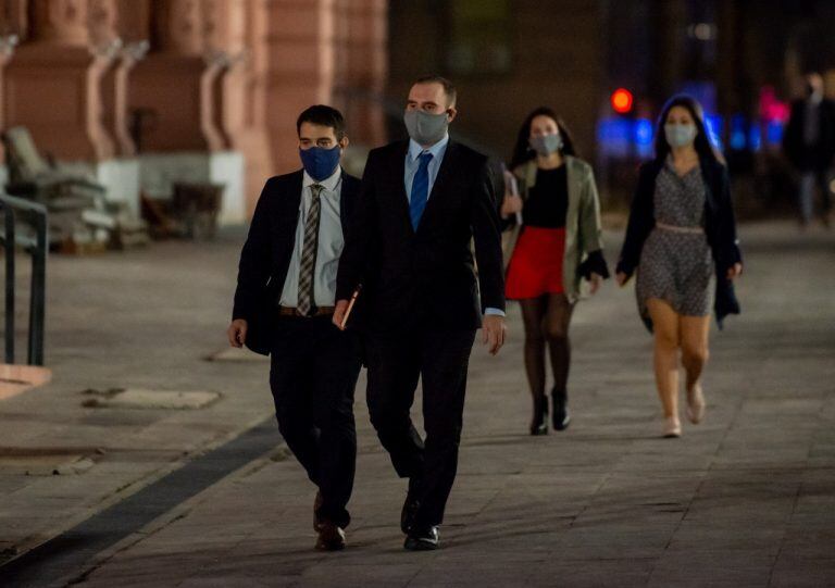 Martín Guzmán, ministro de Hacienda de la Nación, ingresa a la Casa Rosada. (Clarín)