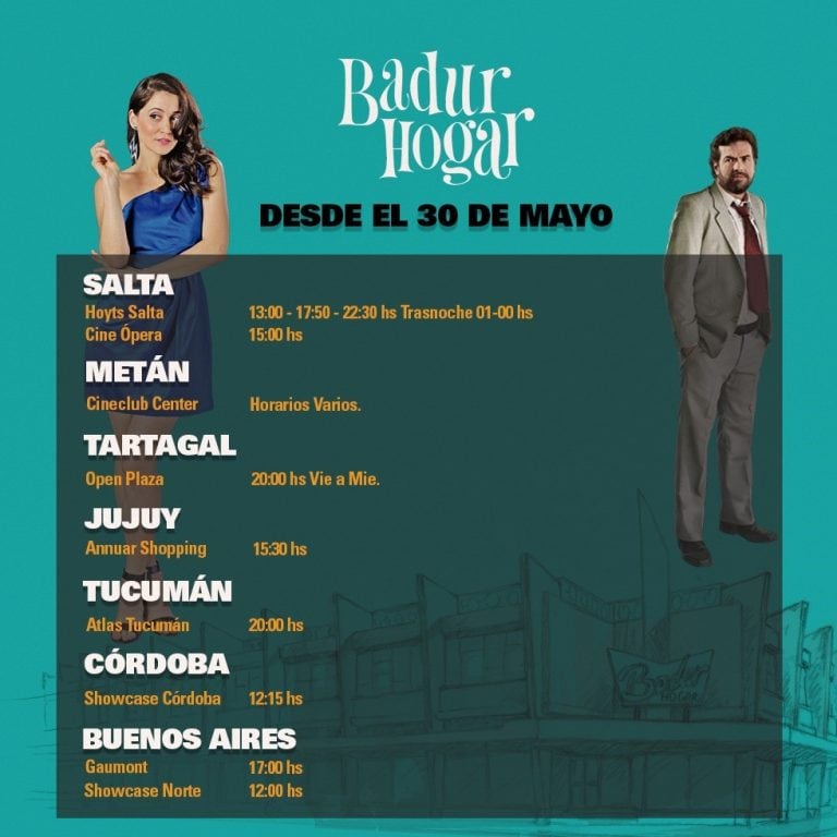 Los horarios de Badur Hogar en los cines.