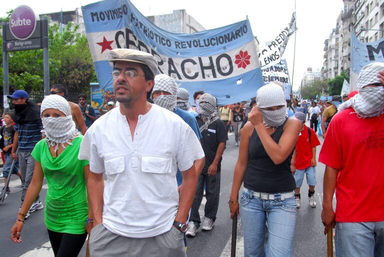 Imagen archivo. El exlíder de Quebracho sigue imputado pero fue dejado en libertad por "imposibilidad material" de realizar el debate sobre su situación procesal. FOTO: DYN/PABLO AHARONIAN.