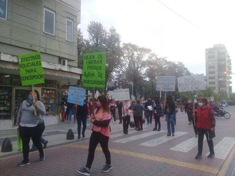 Protesta de vecinos en Concepción.