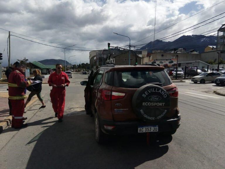 Accidente vial en Ushuaia.