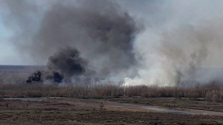 Incendio en San Patricio del Chañar (web).