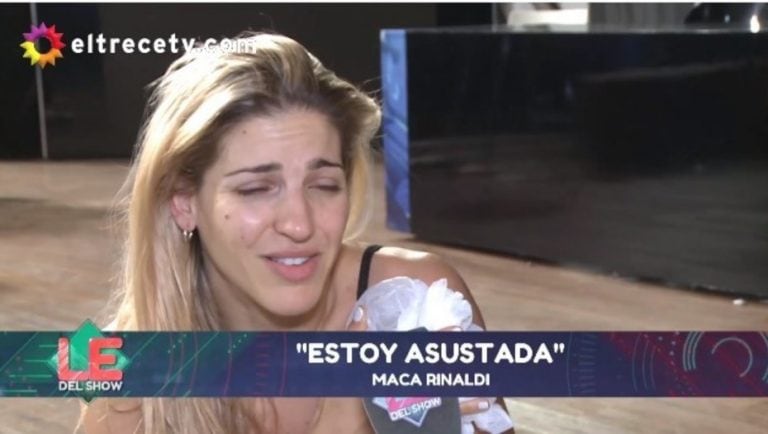 Macarena Rinaldi, asustada por la lesión de hombro que sufrió durante un ensayo para el Bailando.