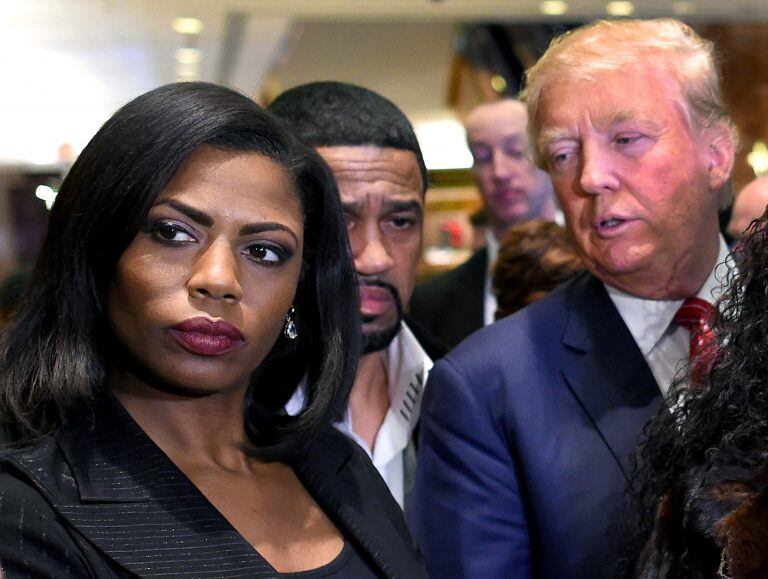 Omarosa Manigault Newman y Donald Trump en otros tiempos, juntos por la campaña presidencial