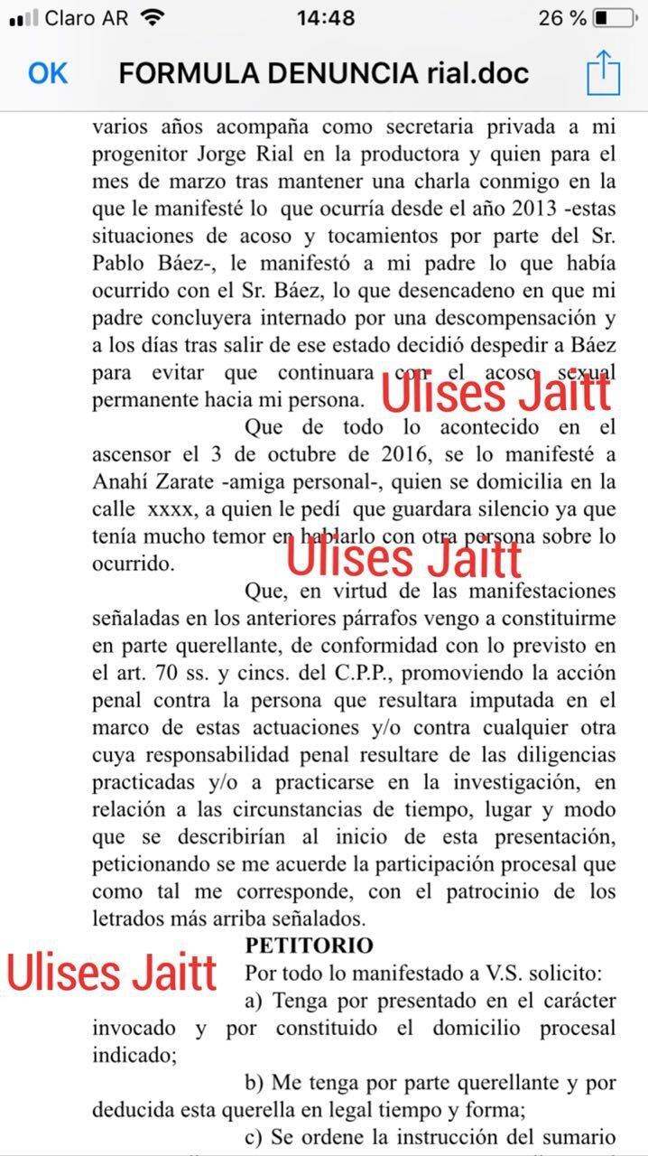 La denuncia de More Rial contra el chofer de su padre por abuso sexual. Foto: Twitter/ulisesjaitt