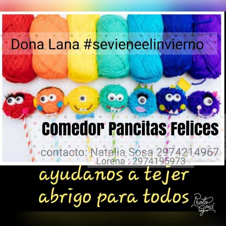 Campaña para juntar lana y confeccionar abrigos.